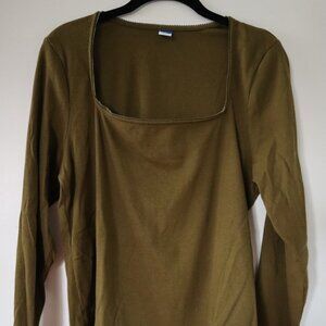 Old Navy Long Sleeve Square Neck Top